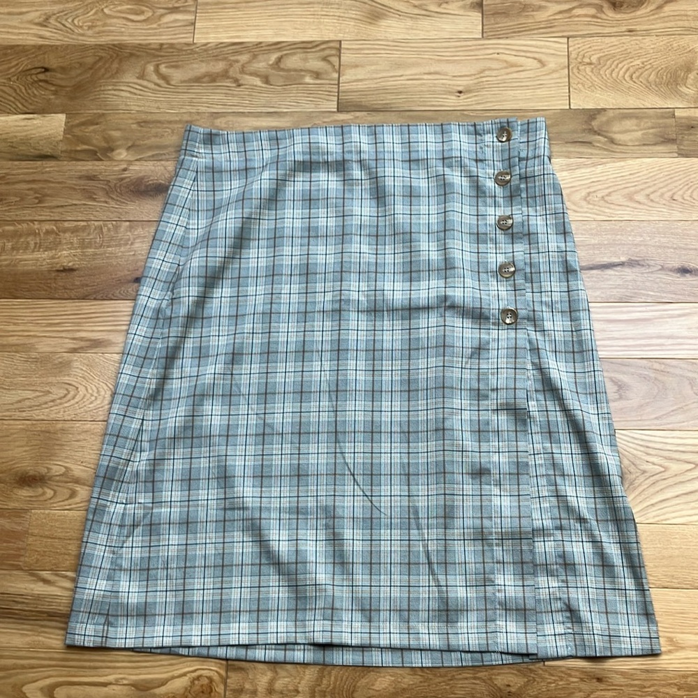 Anthropologie Gray Pencil Skirt Knee-Length Casual